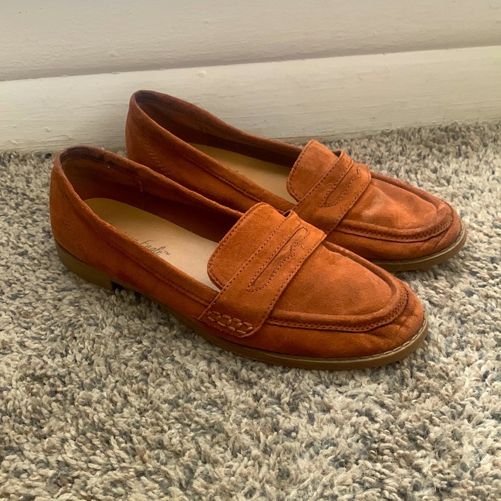 American Eagle Faux Suede Flat Loafers